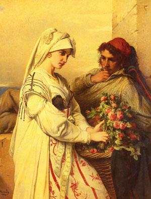 Jean-Francois Portaels The Rose Vendor